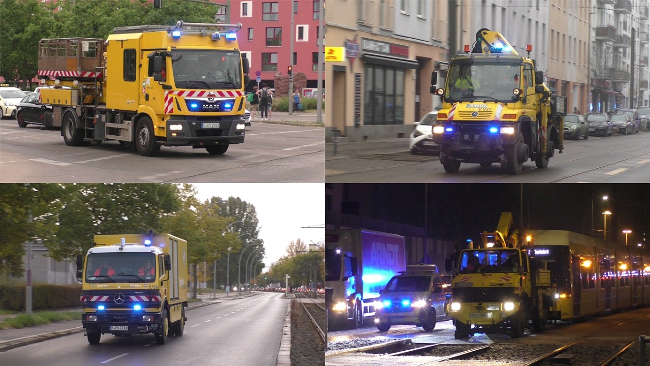 [BVG im Blaulichteinsatz!] Spezialfahrzeuge der Berliner Verkehrsbetriebe im Einsatz