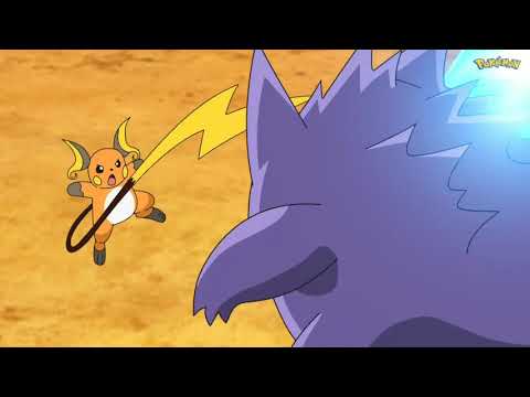 Gengar vs Raichu  Pokemon Journeys The Series Episode 18