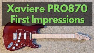 Video thumbnail for Xaviere PRO870 Stratocaster style electric guitar first impressions: OOF by NO SHRED ZONE