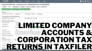 Taxfiler tutorial | Preparing limited company accounts & corporation tax returns (CT600s)