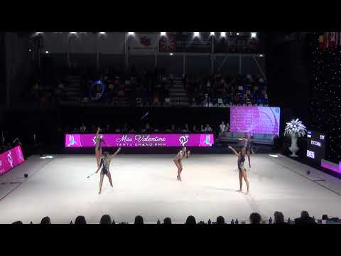 Estonia FIG Senior Group 3 hoop 2 clubs final Miss Valentine Grand Prix 2020 Tartu