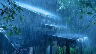Fall Asleep FAST in 3 Minutes (NO ADS) 🌧️ Torrential Rain & Intense Thunder on Tin Roof