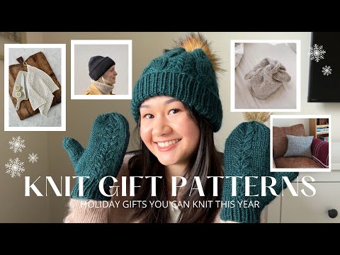 11 knitted free+paid gift pattern ideas | beginner-intermediate knitting patterns for Christmas