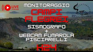 🔴 Campi Flegrei LIVE H24: Sismografo e Webcam Pisciarelli – Monitoraggio / Real-Time live webcam