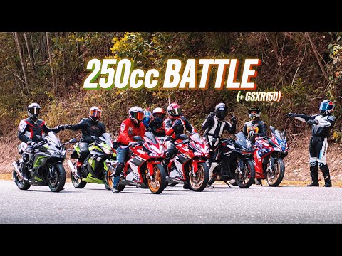 ZX25 vs CBR250RR, Ninja 250 & GSXR150 | 4K