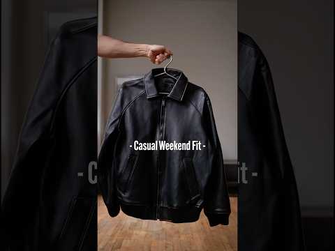 Styling Baggy Leather Jacket #outfitinspo