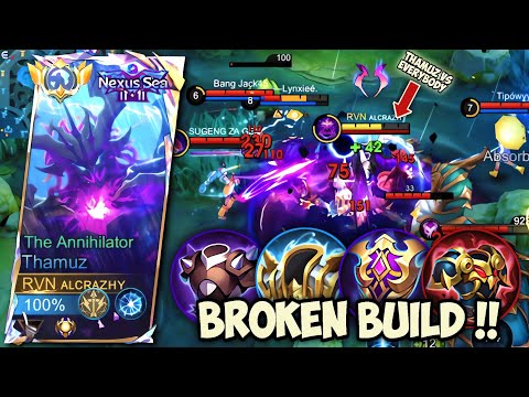 NYOBAIN THAMUZ BUILD 90% TANK MODE BETON‼️GAMEPLAY TOP GLOBAL THAMUZ - MLBB