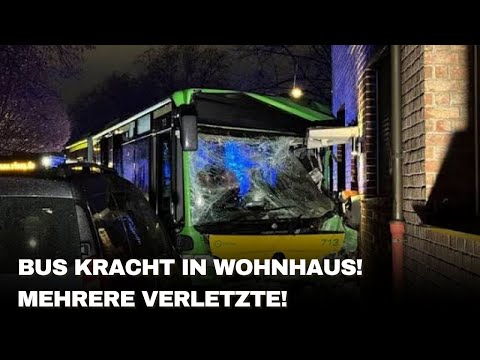 Public bus crashes into residential building: Several injured in Oberhausen!