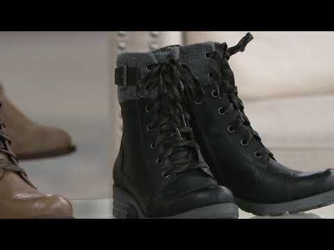Earth Origins Leather Lace-Up Mid Boots - Randi Raquel on QVC