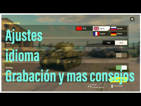 Consejos Tank Company en Español / cambio de idioma, grabaciones de partida etc...