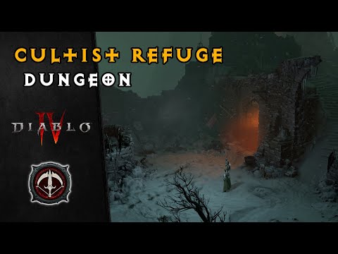 Cultist Refuge Dungeon Playthrough - 4k PS5 Gameplay Rogue - Diablo 4
