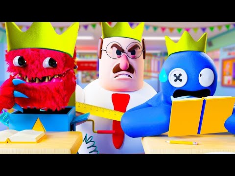 Poppy Playtime & Rainbow Friends Animation Boxy Boo Vs Blue at SCHOOL