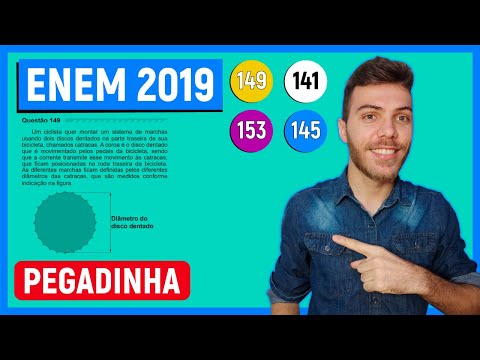 🛑REGRA DE 3- 149 Enem 2019 - Um ciclista quer montar um sistema de marchas usando dois discos