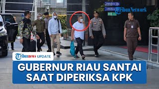Penampilan Beda Gubernur Riau Abdul Wahid Diperiksa KPK seusai Kena OTT, Pakai Sandal & Kaos Oblong