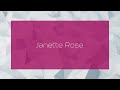 Janette Rose - appearance