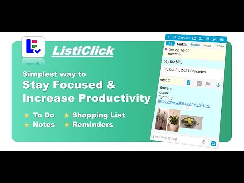 ListiClick: Quick List & To Do Video