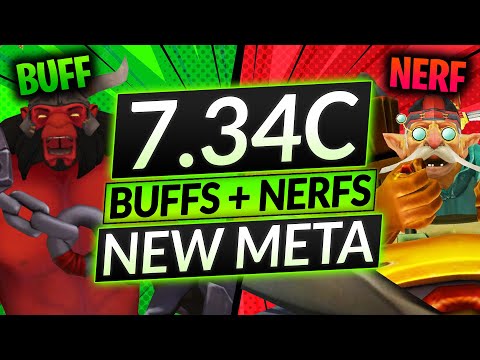 Patch 7.34c DELETES THE META - NEW Hero BUFFS AND NERFS - Dota 2 Update Guide