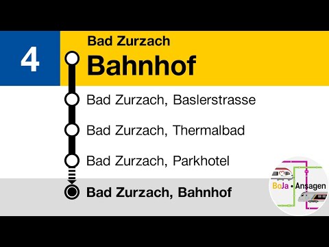 Postauto Ansagen | 4 Bad, Zurzach, Bahnhof - Friedhof | Zurzibus | BoJa Ansagen