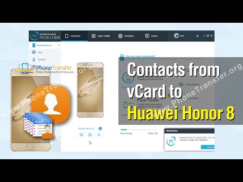 How to Import Contacts from vCard to Huawei Honor 8