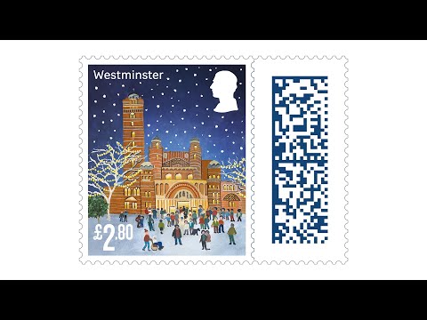 La Cattedrale di Westminster nei francobolli inglesi per il Natale La Cattedrale di Westminster nei francobolli inglesi per il Natale