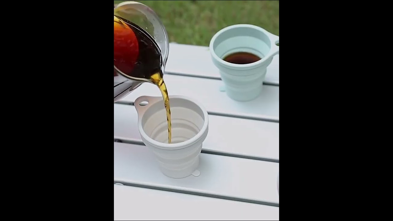 SHIMOYAMA 150ML Folding Cup Mini Retractable Cup Silicone Portable Teacup Outdoor Travel