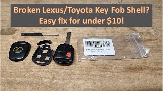 How To! Fix Lexus or Toyota Key Fob Broken Shell Replacement - Simple and Cheap! Less than $10