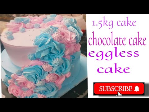 1.5kg chocolate cake ||eggless cake||new designs cake 2024 ||how to make cake #cake #cakedesign 🎂🎂🍰🍰
