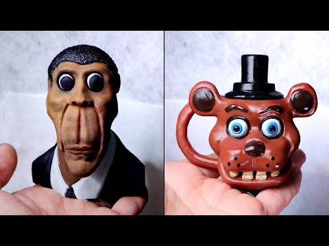[Roblox] Making Obunga & Freddy Mug Sculptures Timelapse [NICO'S NEXTBOTS] - Friday Night Funkin