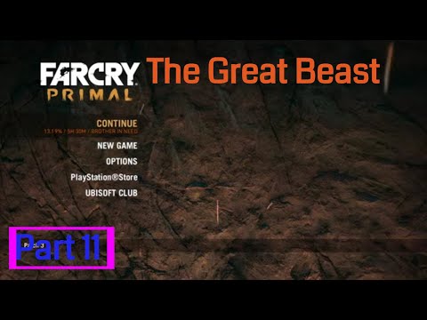 Farcry: Primal gameplay part 11 The Great Beast [Manny the Mammoth vs Diago the Sabertooth]