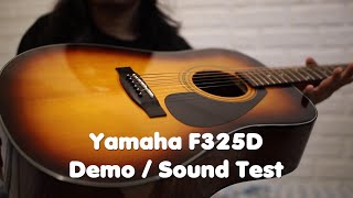 Video thumbnail for Yamaha F325D Acoustic Guitar, Tobacco Sunburst Demo / Sound Test by Jay Maulas