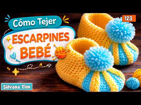 Escarpines, patucos, zapatitos para bebé: ¡tejido con dos agujas!