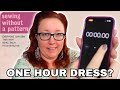 60 minutes to make a VINTAGE dress with NO PATTERN? Let's test it!