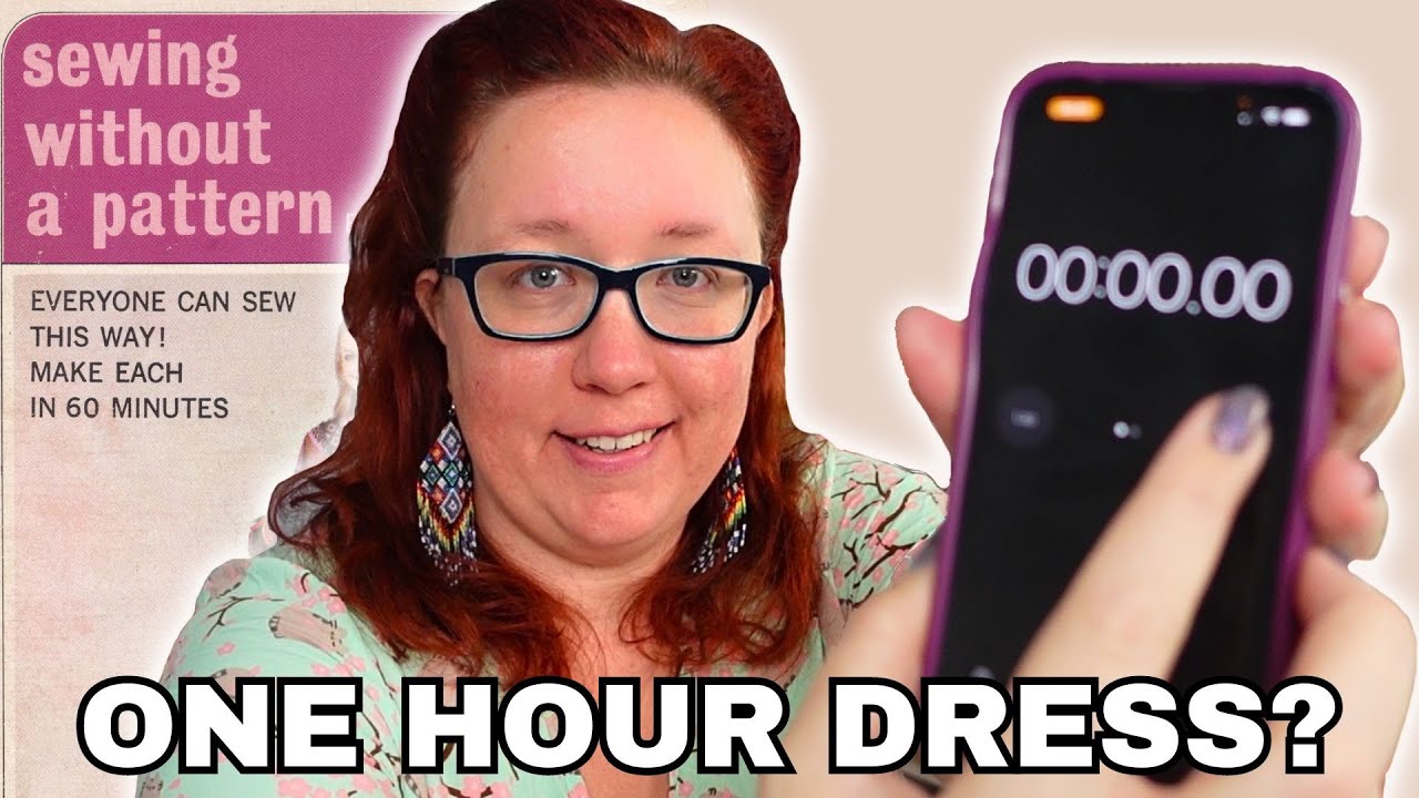 60 minutes to make a VINTAGE dress with NO PATTERN? Let's test it!