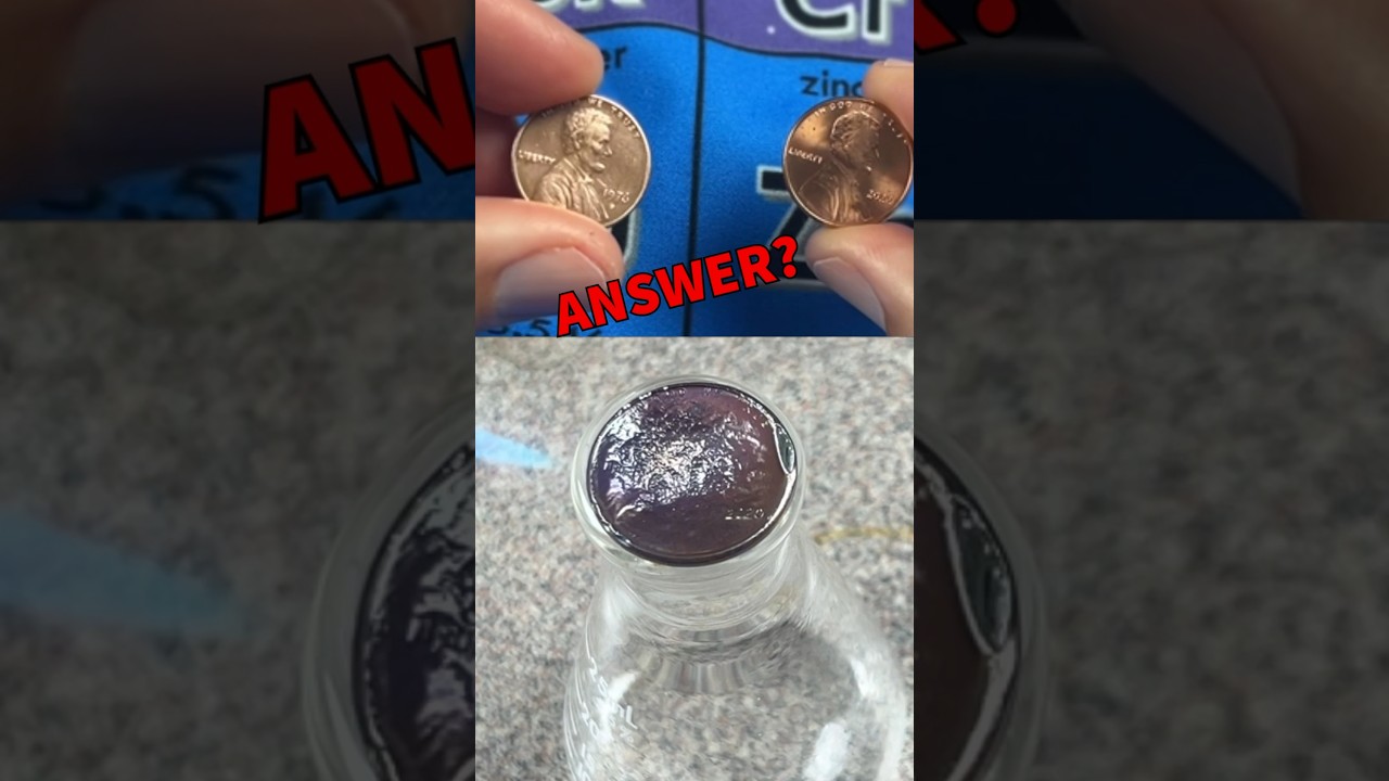 How much do you know about pennies? Is it legal to melt this penny? 🤔 #Chemistry #shortsexcellence