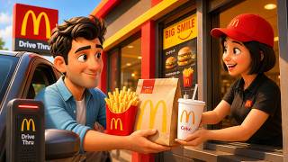 🍔 Ordering at the McDonald's Drive-Thru | Slow and Easy English Story for Beginners