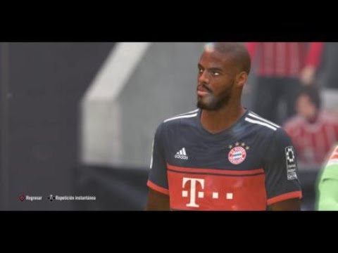 Expulsión de Martins Indi Bayern Múnich 2 Wolfsburgo 0 Copa de Alemania Ronda 3 FIFA 18