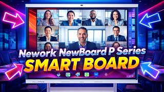 Nework NewBoard P Series Smart Board - 48MP camera with intelligent 3A algorithms, 8 AI mics