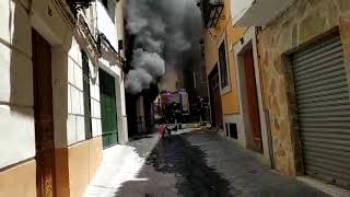 Incendio en la calle Molinillo de Torredonjimeno