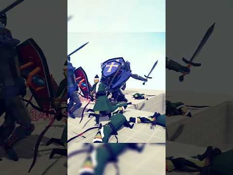 50x NOMAD ARCHERS vs 20 KNIGHTS in TABS #gaming #tabs #games #ratgamer #shorts