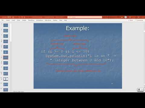 Java Video Lecture 4 Selection