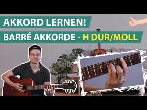 Barre chords - Learn barre fingerings on the guitar (H and Bm chord)