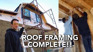 Framing Roof Rake Overhang and Finishing Exterior Rockwool Insulation!