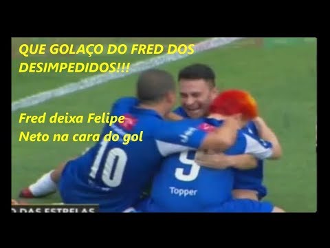 Fred dos desimpedidos faz golaço no Maracanã, se emociona e deixa Felipe Neto na cara do gol