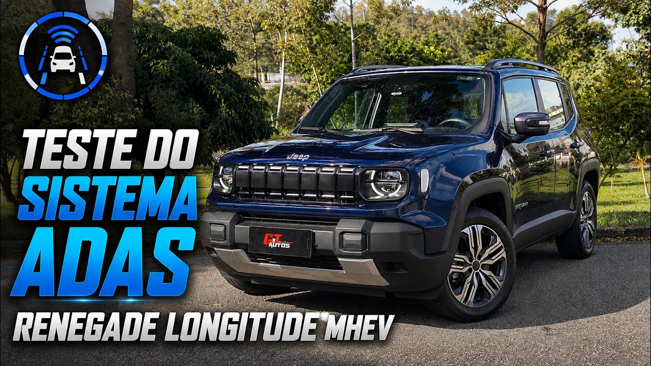 Jeep Renegade Longitude MHEV dirigindo sozinho: teste completo do sistema ADAS!