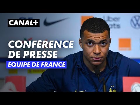 Conférence de presse de Kylian Mbappé et Didier Deschamps avant France / Luxembourg