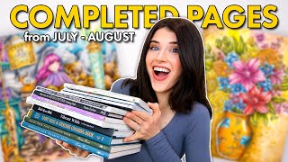 EVERY PAGE I COLORED IN JULY & AUGUST 🌸 // Completed Coloring Pages