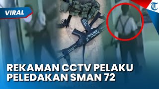 REKAMAN CCTV Pelaku Peledakan SMAN 72 Jakarta, FN Lepas Seragam Sambil Tenteng Senjata