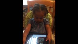 Eighteen months old singing The Wheels on the Bus