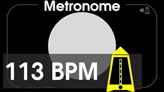 113 BPM Metronome - Allegro - 1080p - TICK and FLASH, Digital, Beats per Minute