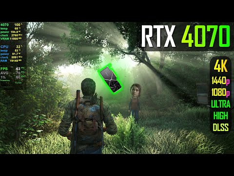 The Last of Us Part 1 PC Patch 1.1.2.0, RTX 4070 4K, 1440p, 1080p DLSS 3.5  Quality